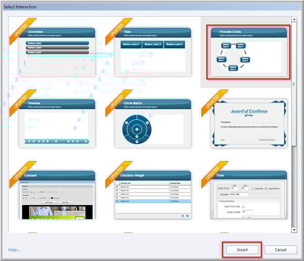 Select and Insert Interaction
