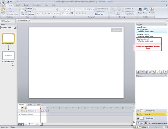 trigger to show the same layer 