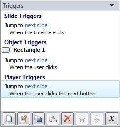 Triggers Panel