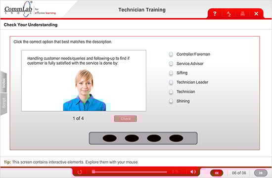 Use Avatars to assess learners’ knowledge