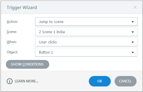 Add a trigger to button 1