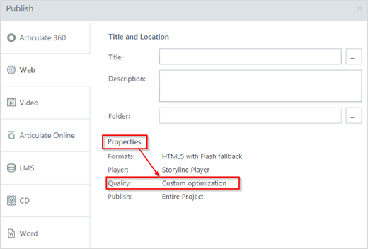 Player Quality Setting in Articulate Storyline