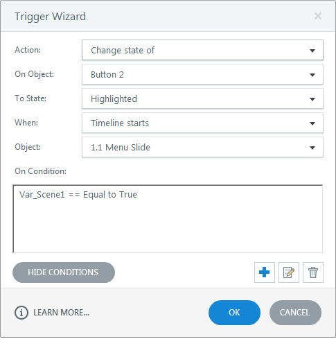 Change the state of the button1