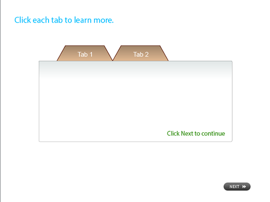 Click on tabs