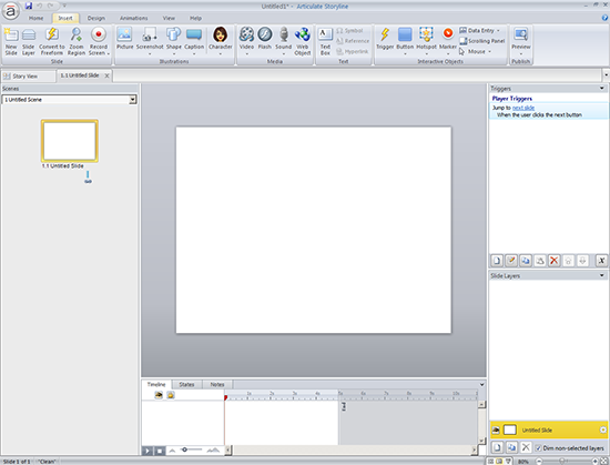 Click on Insert tab