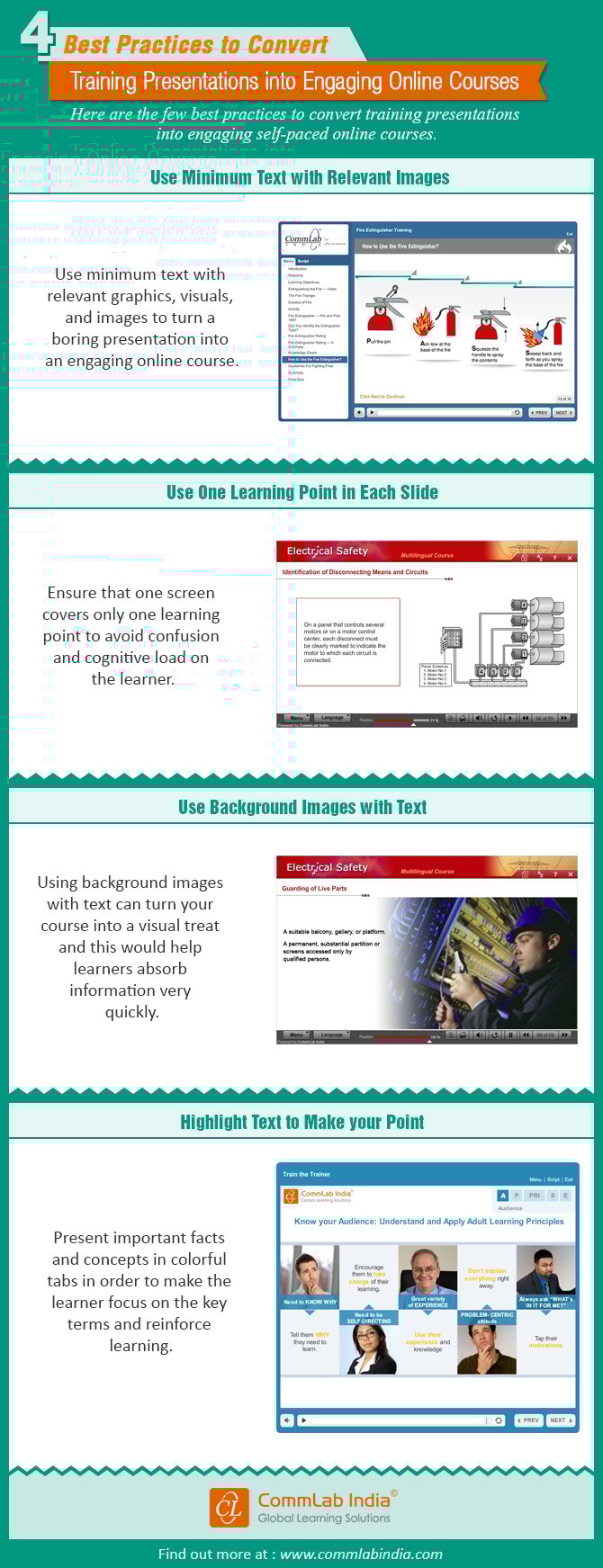 Best Practices to Convert Training Presentations into Engaging Online Courses [Infographic]