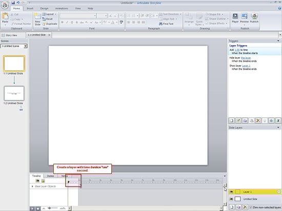 create a new layer with time duration