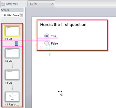 Create a quiz in Storyline