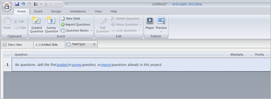 import the existing questions
