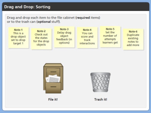 Articulate Storyline: Customize Drag and Drop Interaction