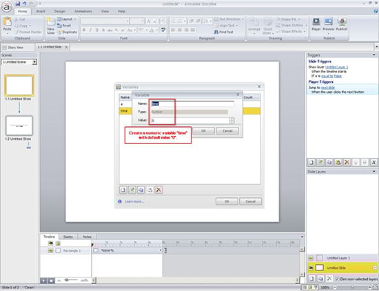time as numeric variable with default value0