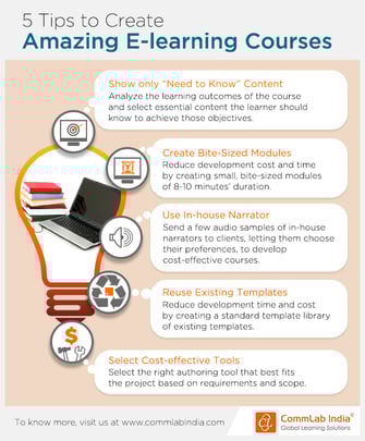 5 Tips to Create Amazing E-learning Courses [Infographic]