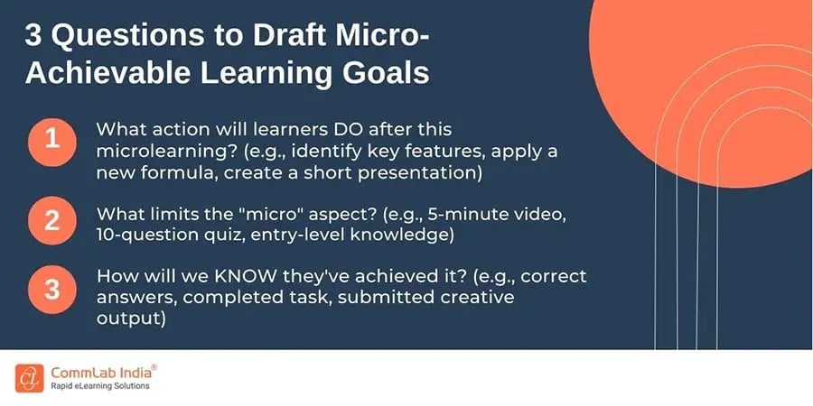 3 Questions to Draft Micro-Achievable Learning Goals