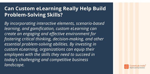 Problem Management Elearning Custom eLearning: How it Helps Build Problem Solving Skills