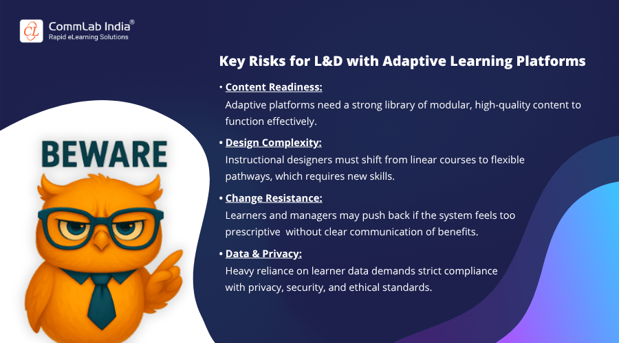 Key Risks for L&D with Adaptive Learning Platforms