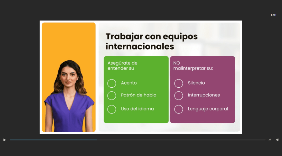 Synthesia Sample Video in Spanish