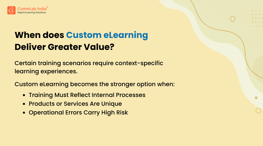 When does Custom eLearning Deliver Greater Value?