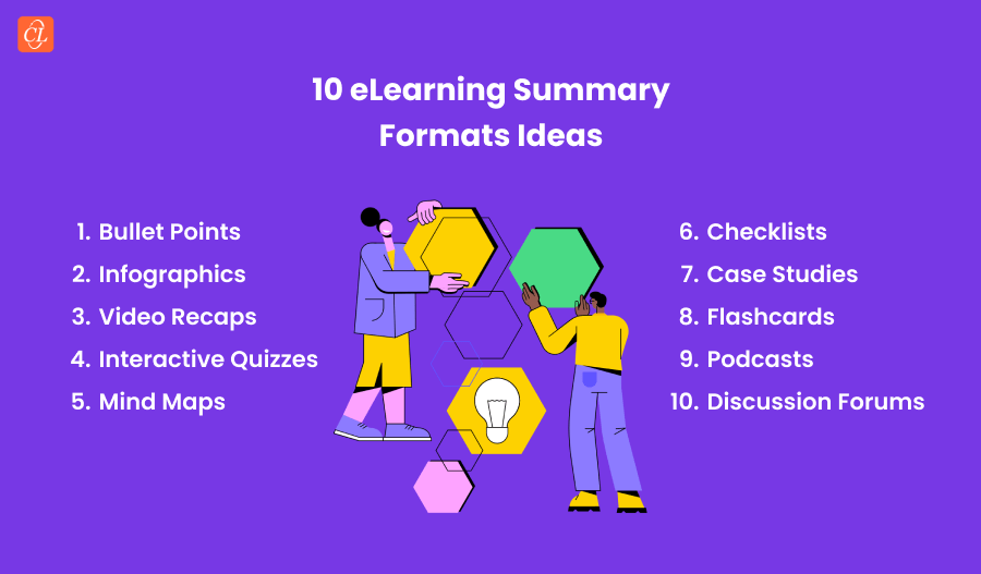 eLearning Summary Formats Ideas