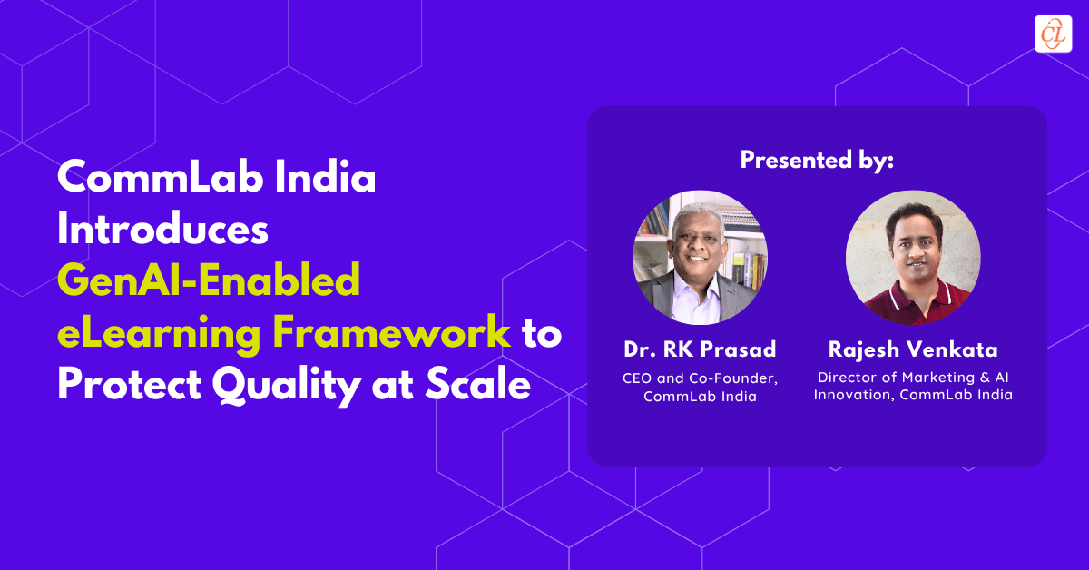 CommLab India Launches GenAI-Enabled eLearning Framework