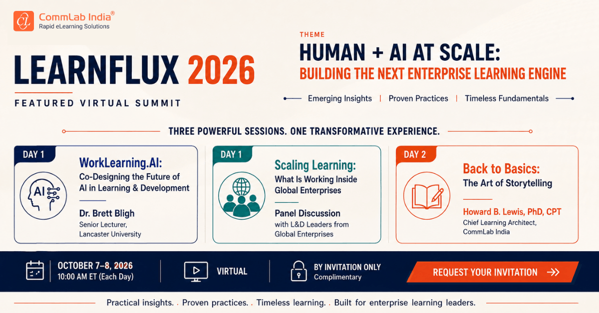 CommLab India’s LearnFlux 2026 for Enterprise Learning Leaders CommLab India’s LearnFlux 2026 for Enterprise Learning Leaders