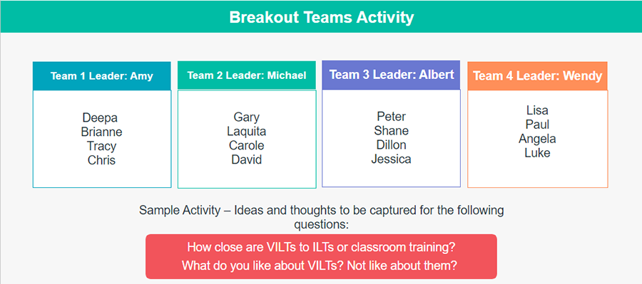 Breakout Rooms Breakout Rooms