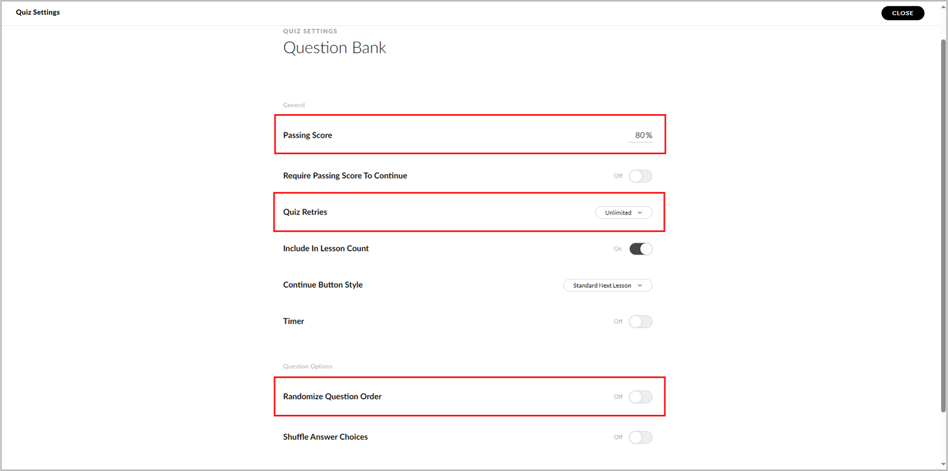 How to Customize Quiz Options in Rise 360