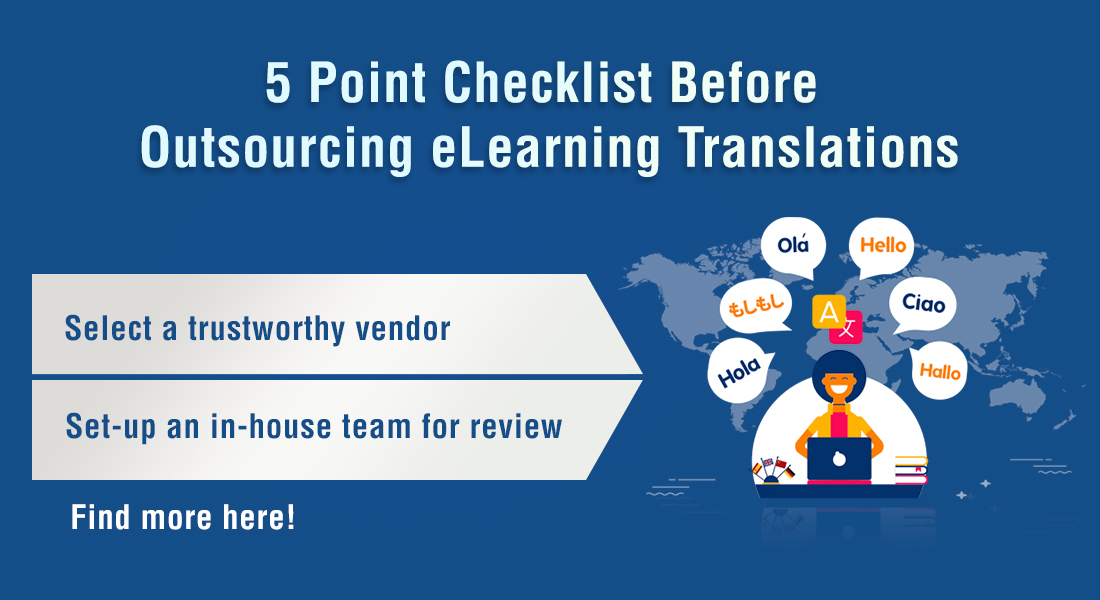 A Checklist Before Outsourcing eLearning Translation [Infographic]