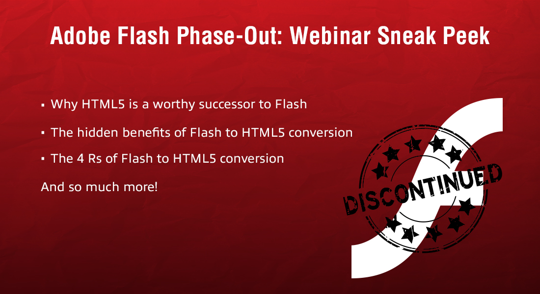  Flash to HTML5 Conversion – One Webinar that Covers it ALL! 