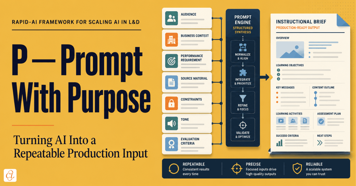 P — Prompt With Purpose: Turning AI Into a Repeatable Production Input