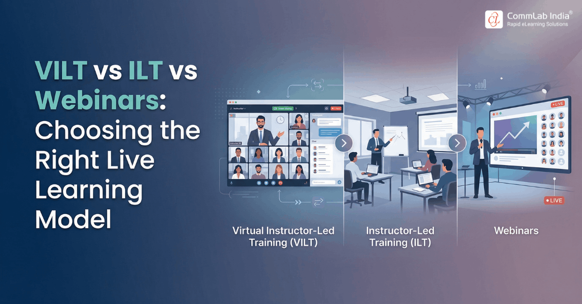 VILT vs ILT vs Webinars: Choosing the Right Live Learning Model