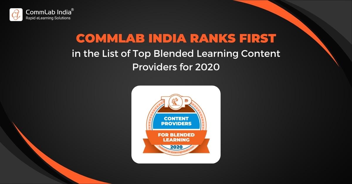 CommLab India Ranks First among Blended Learning Content Providers for 2020