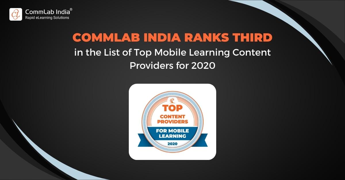 CommLab India Emerges a Winner among Mobile Learning Content Providers for 2020